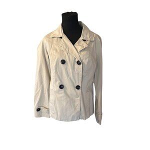 Merona tan cotton button front jacket size M